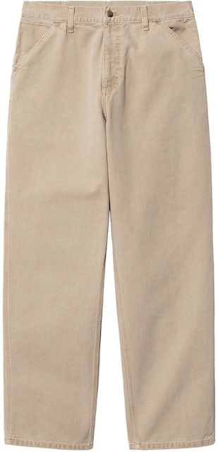 Carhartt Pants Beige Loose Fit Flat Front Straight Leg Men's Size
