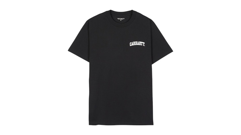 Pre-owned Carhartt Men's  Wip University Script Short Sleeve T-shirt In Black