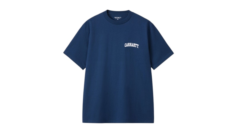 Carhartt WIP University Script T-Shirt Navy Blue
