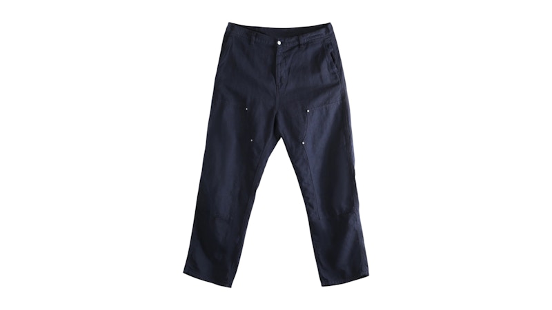Pre-owned Carhartt Wip Walter Double Knee Pant In Navy Blue