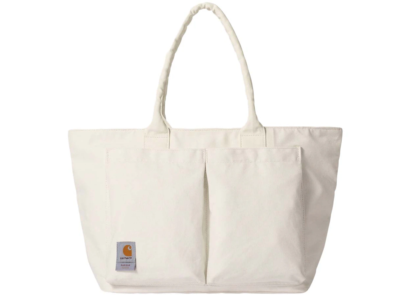 Carhartt WIP x RAMIDUS Tote Bag L WIP White in Cotton - US
