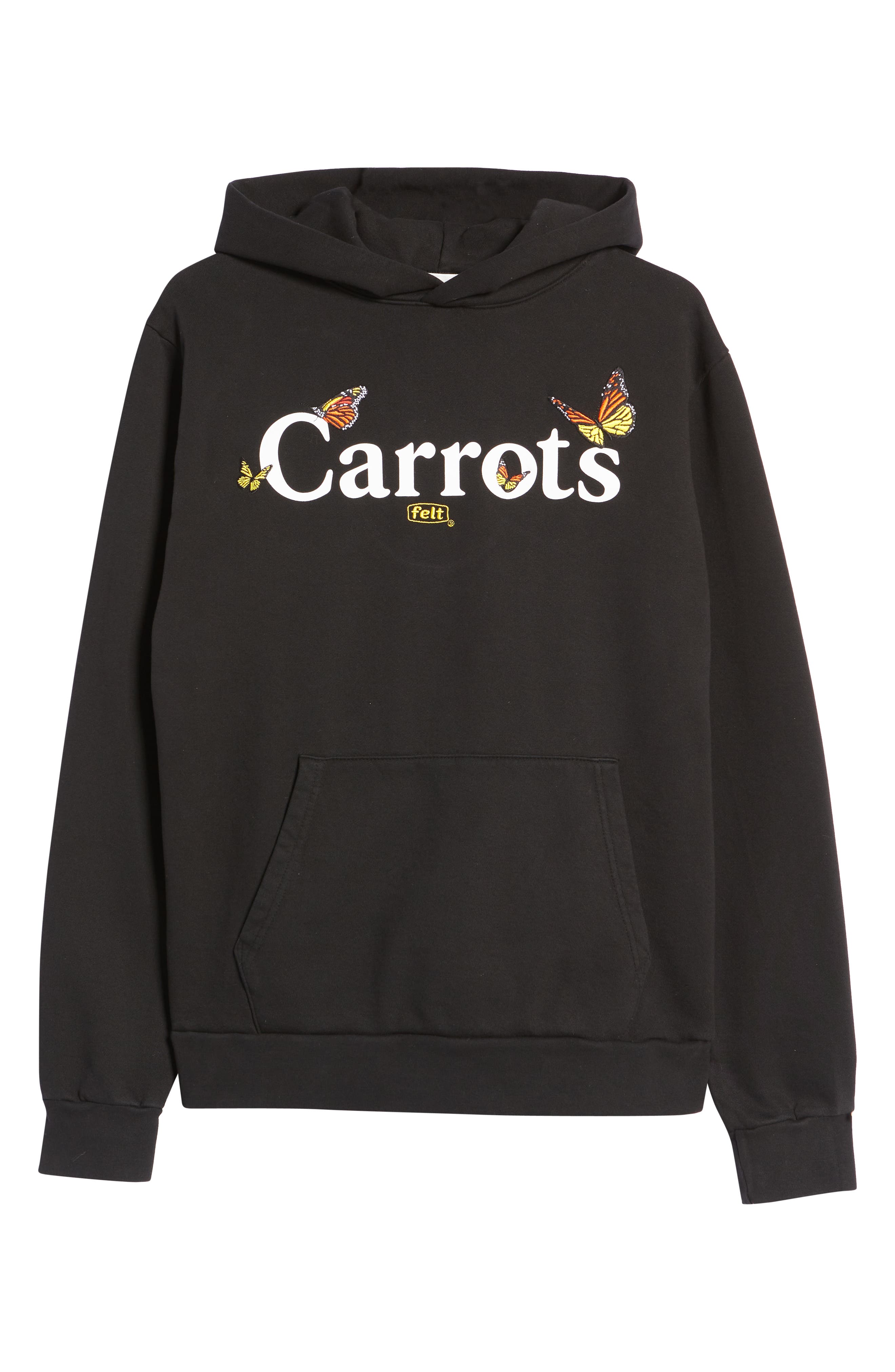 Carrots x Felt Butterfly Embroidered Hoodie Black Men's - FW21 - US