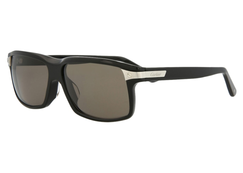 Pre-owned Cartier Square Sunglasses/30002187001) In Black/grey (ct0076sa