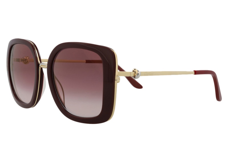 Cartier バーガンディ サングラス