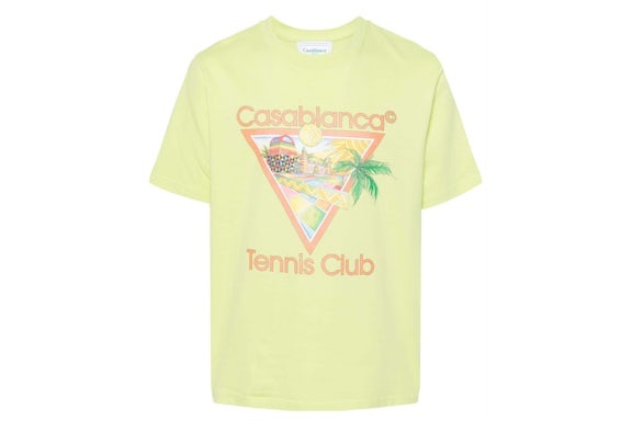 T-shirt Casablanca Afro Cubism Tennis Club Vert/Multicolore