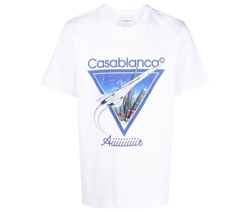 Casablanca Aiiiiir Printed T-shirt White/Multi Men's - FW22 - GB