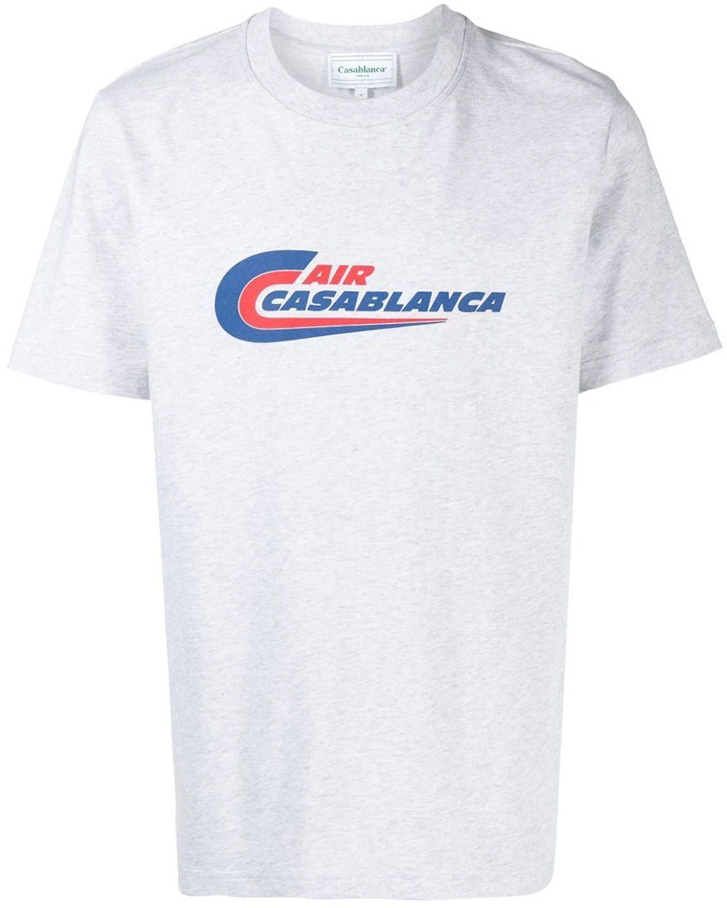 Guión Subir y bajar paralelo Casablanca Air Print Organic Cotton T-shirt Light Grey/Multicolour - FW22 -  ES