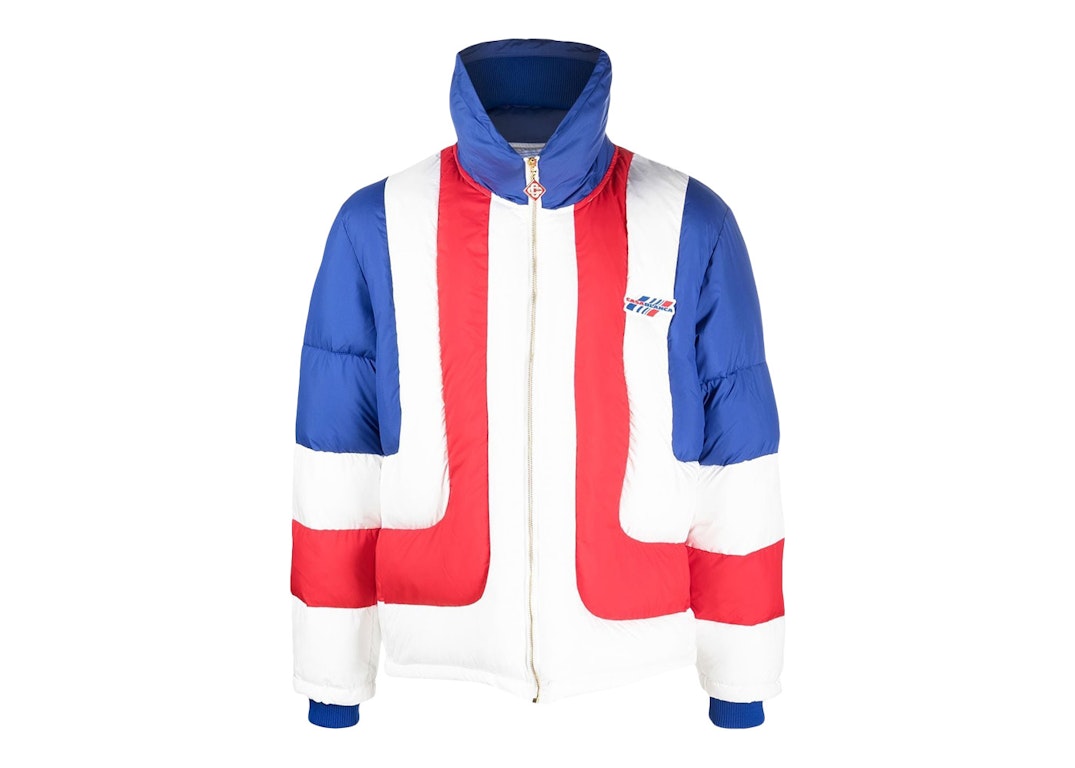 Pre-owned Casablanca Air Puffer Jacket White/blue/red