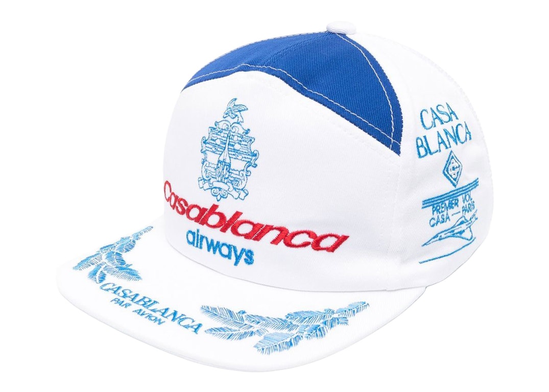 Pre-owned Casablanca Airways Embroidered Cap White/blue/red
