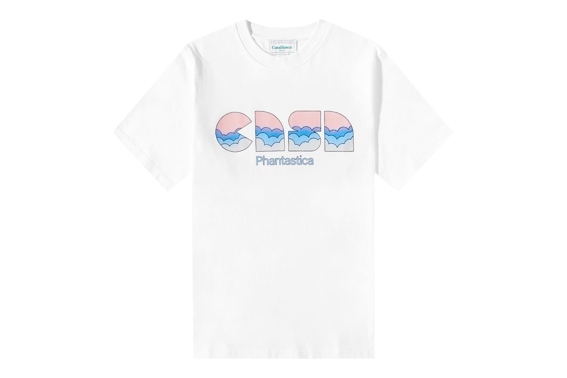 Pre-owned Casablanca Casa Clouds T-shirt White/pink/blue