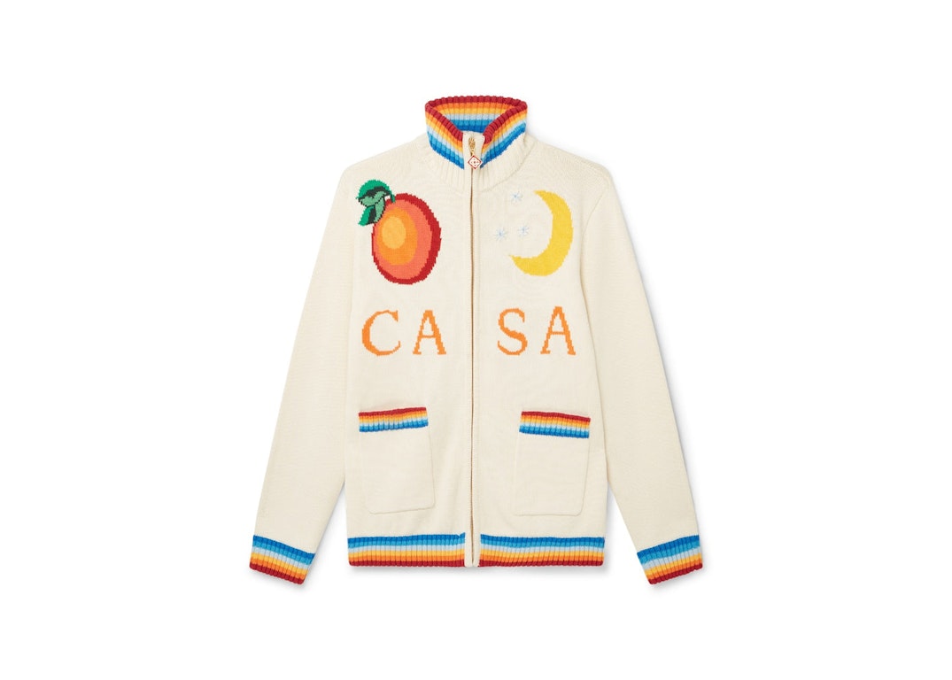 Pre-owned Casablanca Casa Club Jacket Off-white/multi