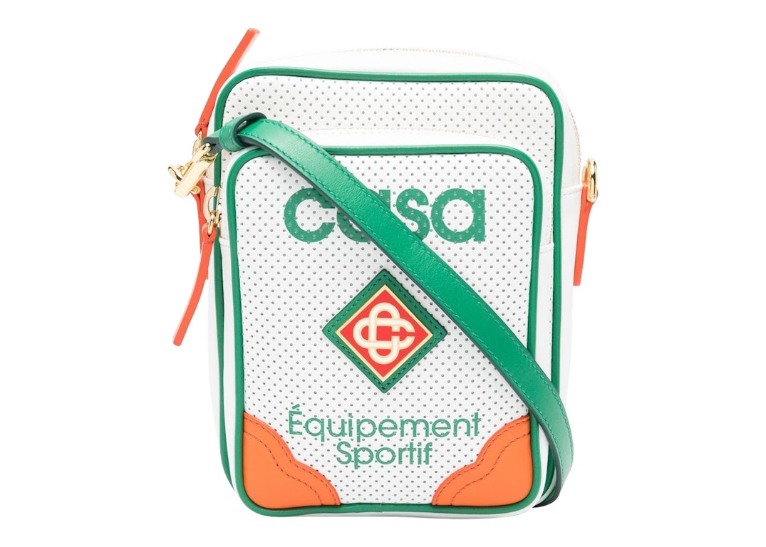 Pre-owned Casablanca Casa Equipment Sportif Messenger Bag White/multi