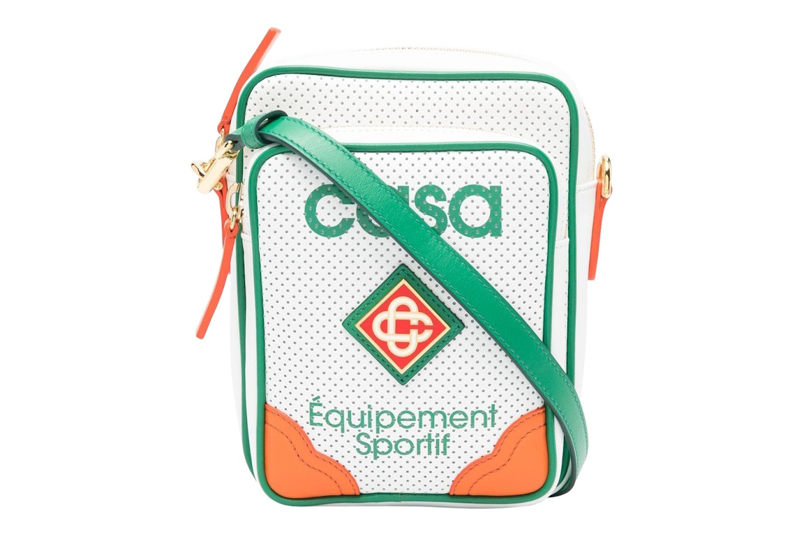 Pre-owned Casablanca Casa Equipment Sportif Messenger Bag White/multi
