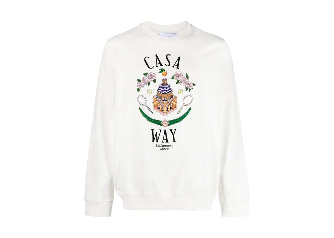Pre-owned Casablanca Casa Way Sweatshirt White/multi