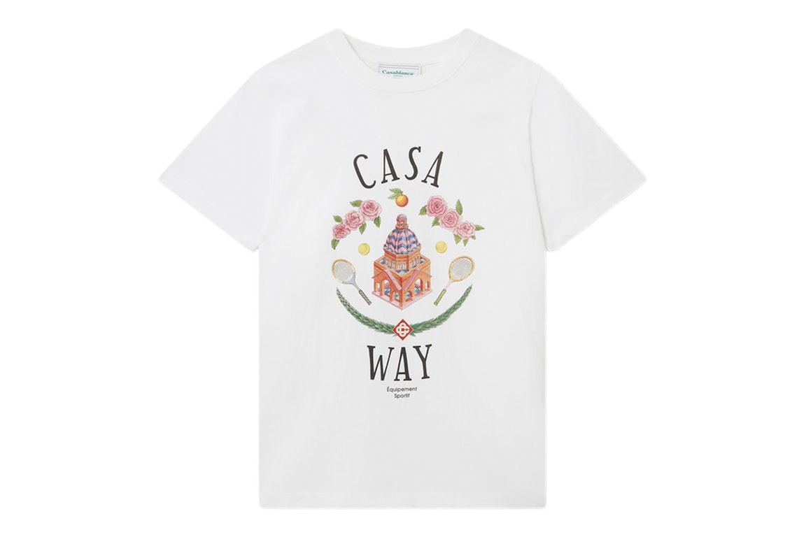Pre-owned Casablanca Casa Way T-shirt White/multi