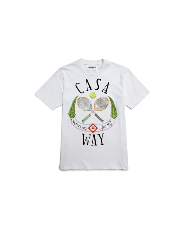 Pre-owned Casablanca Casaway Tennis Club T-shirt White