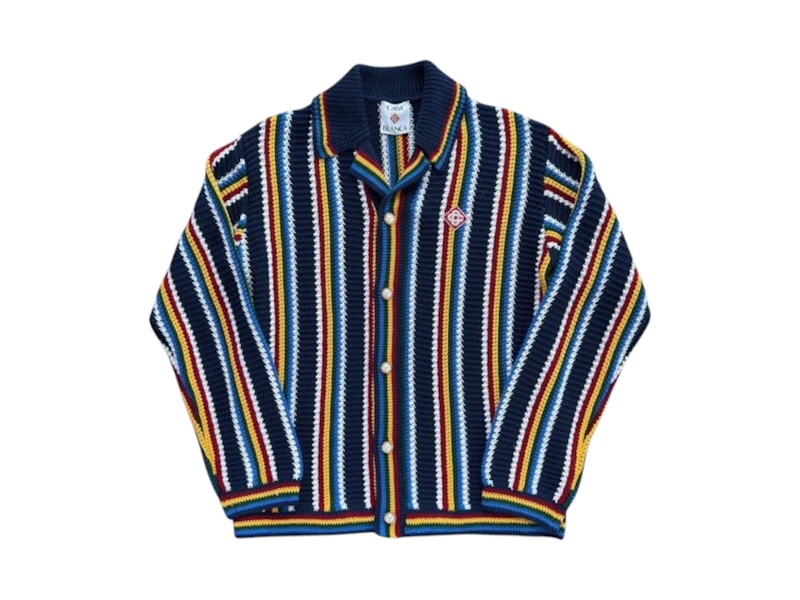 Casablanca Crochet Shacket Navy Men's US