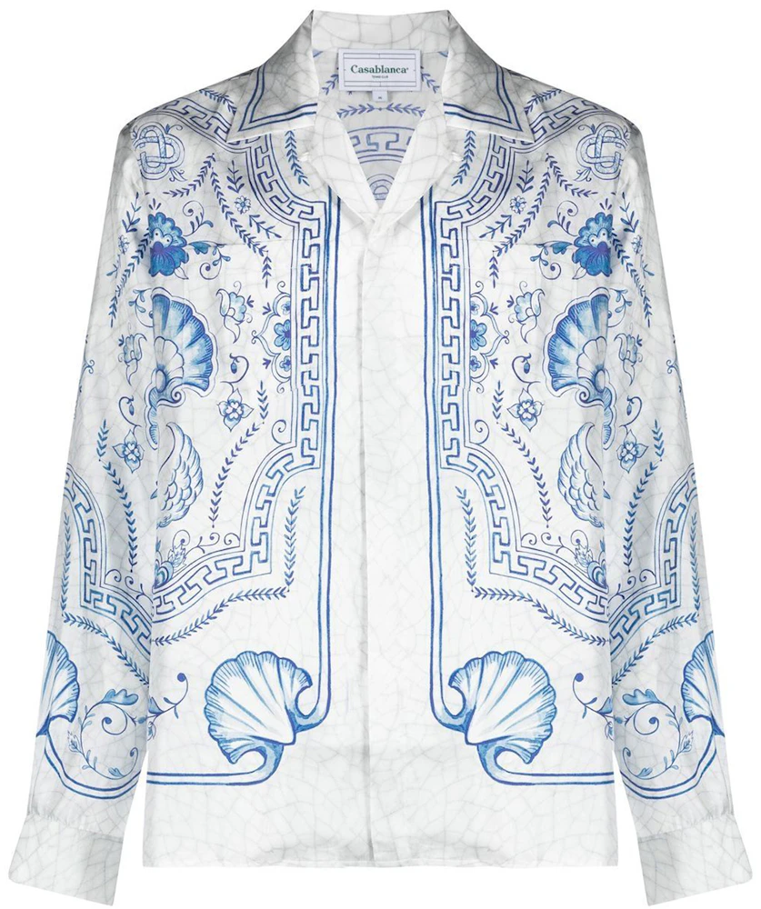 Louis Vuitton White/Maroon Floral Print Silk Olivia Scarf