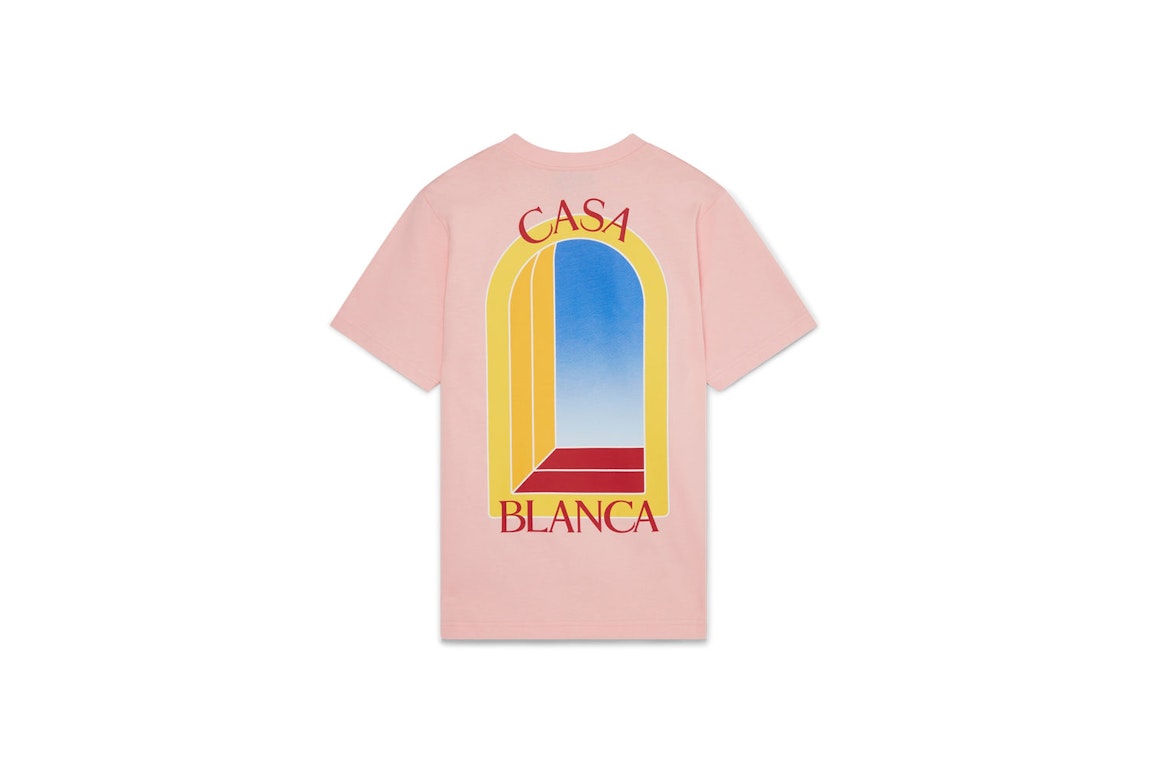 Pre-owned Casablanca L'arche De Jour T-shirt Pink/multi