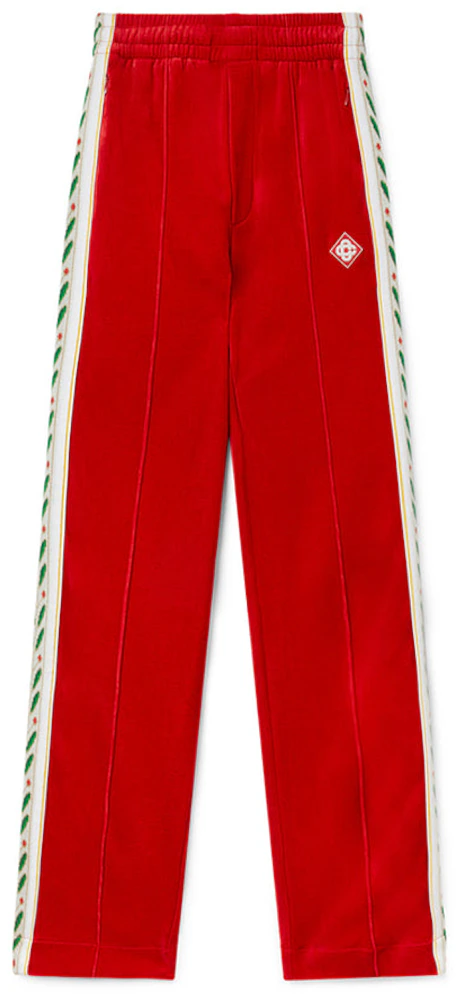 Casablanca Laurel Velour Track Pants Red Herren - SS23 - DE