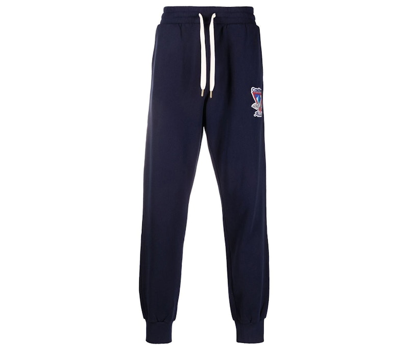 Casablanca Jogginghose mit Logo-Patch und Kordelzug Blau