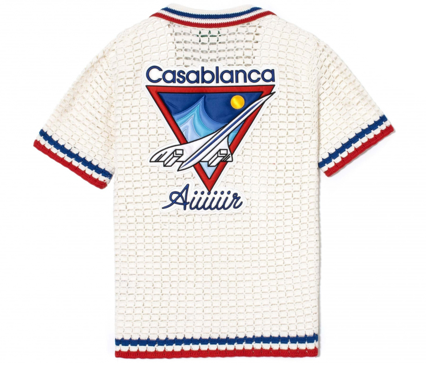 Casablanca Logo Patch Knitted Shirt White Men's - FW22 - GB