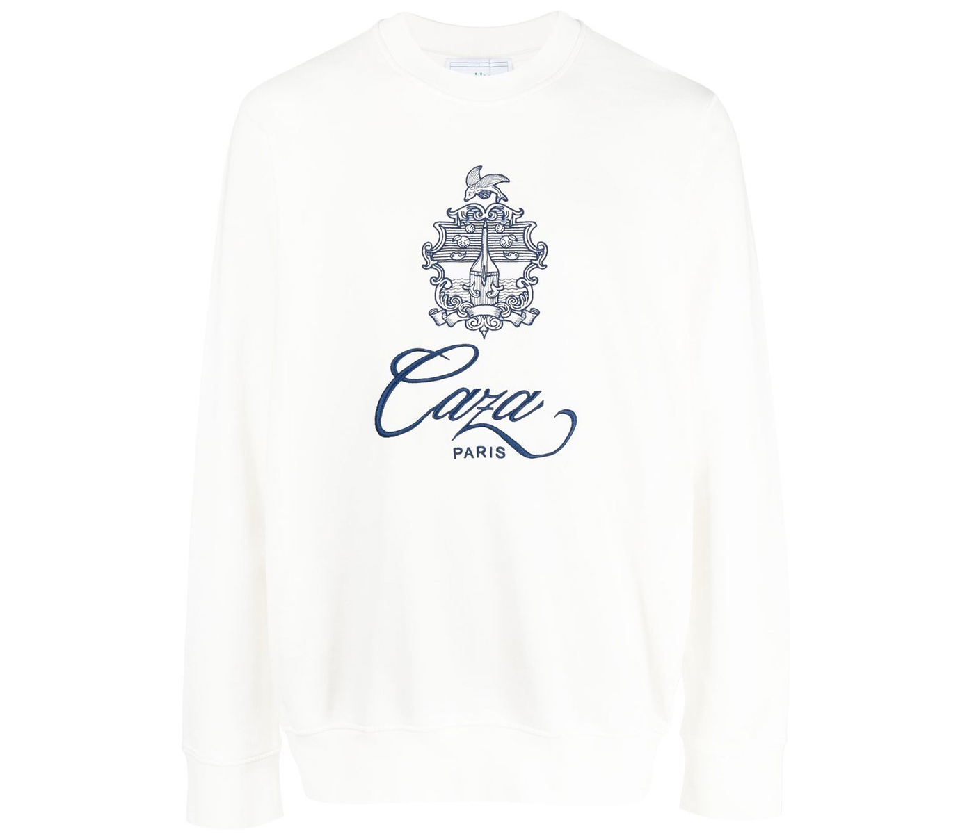 Casablanca Logo Print Long Sleeve Sweatshirt Cloud White Men's - FW22 - US