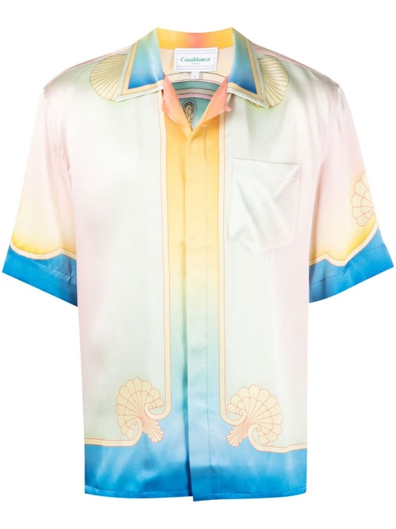 Pre-owned Casablanca Lucid Dreams Short Sleeve Silk Shirt Multicolor