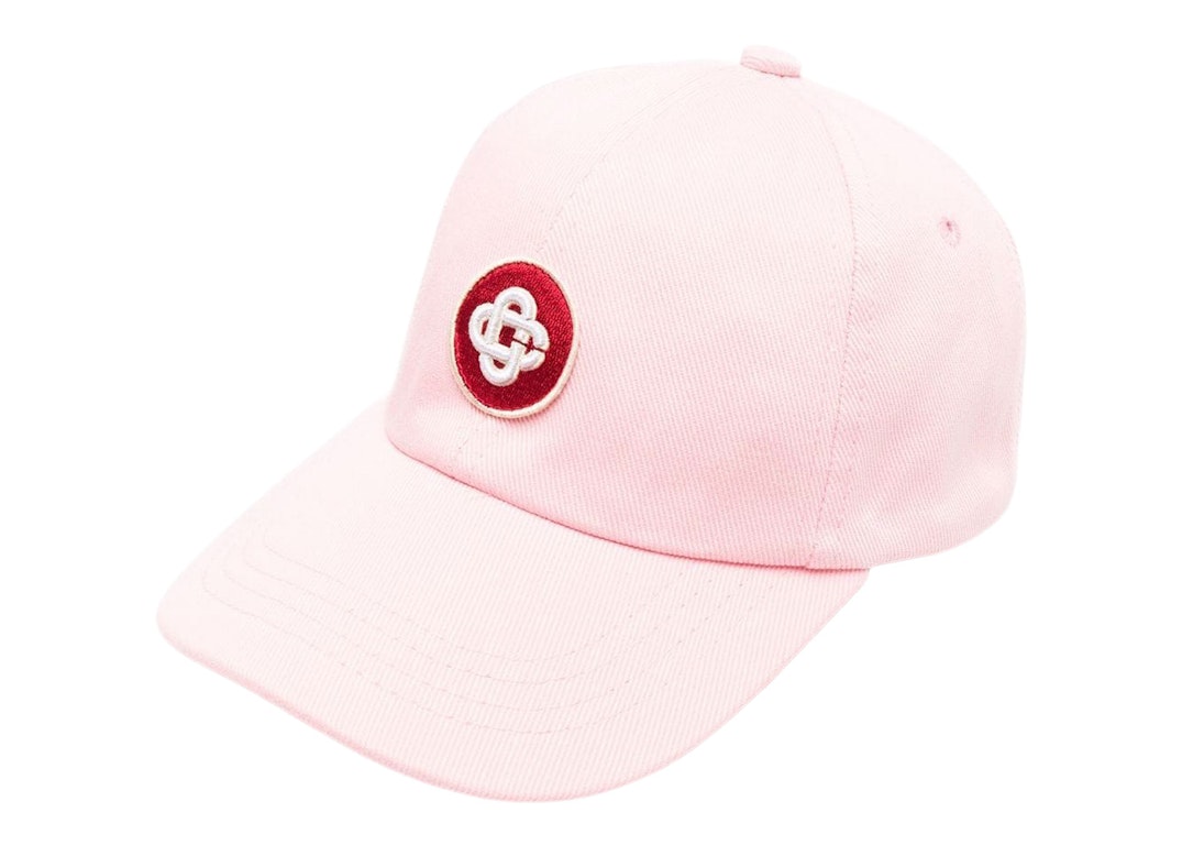 Pre-owned Casablanca Monogram Embroidered Cap Pink/red