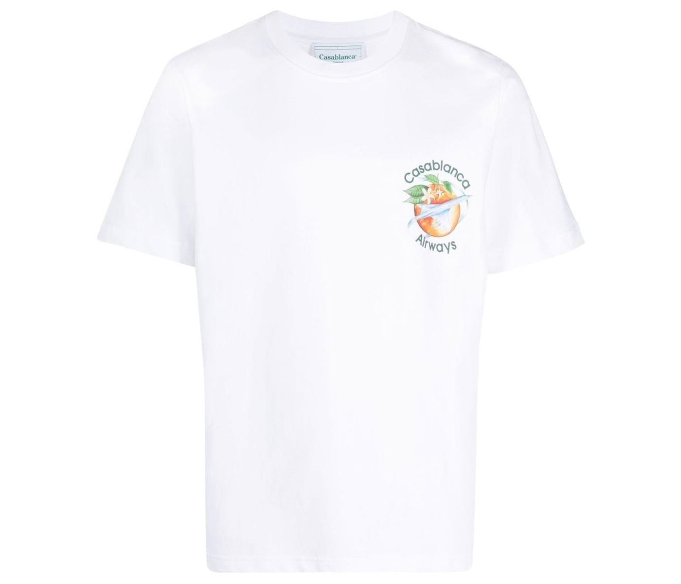 Casablanca Orbite Autour De L'Orange-Print Short Sleeve T-shirt