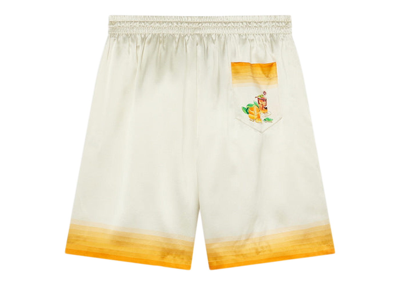 Casablanca Heart Monogram silk shorts - Orange