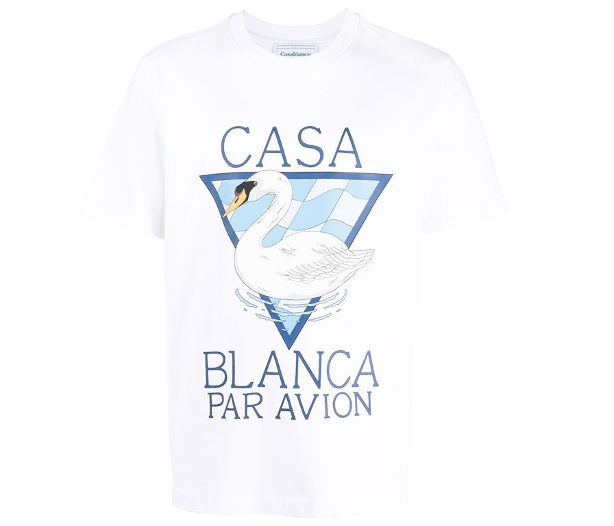 Pre-owned Casablanca Par Avion Screen Printed T-shirt White/multi