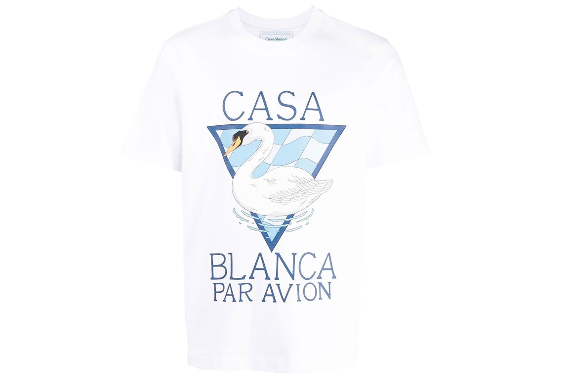 Pre-owned Casablanca Par Avion Screen Printed T-shirt White/multi