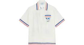 Casablanca Par Avion Silk Shirt White/Blue/Red