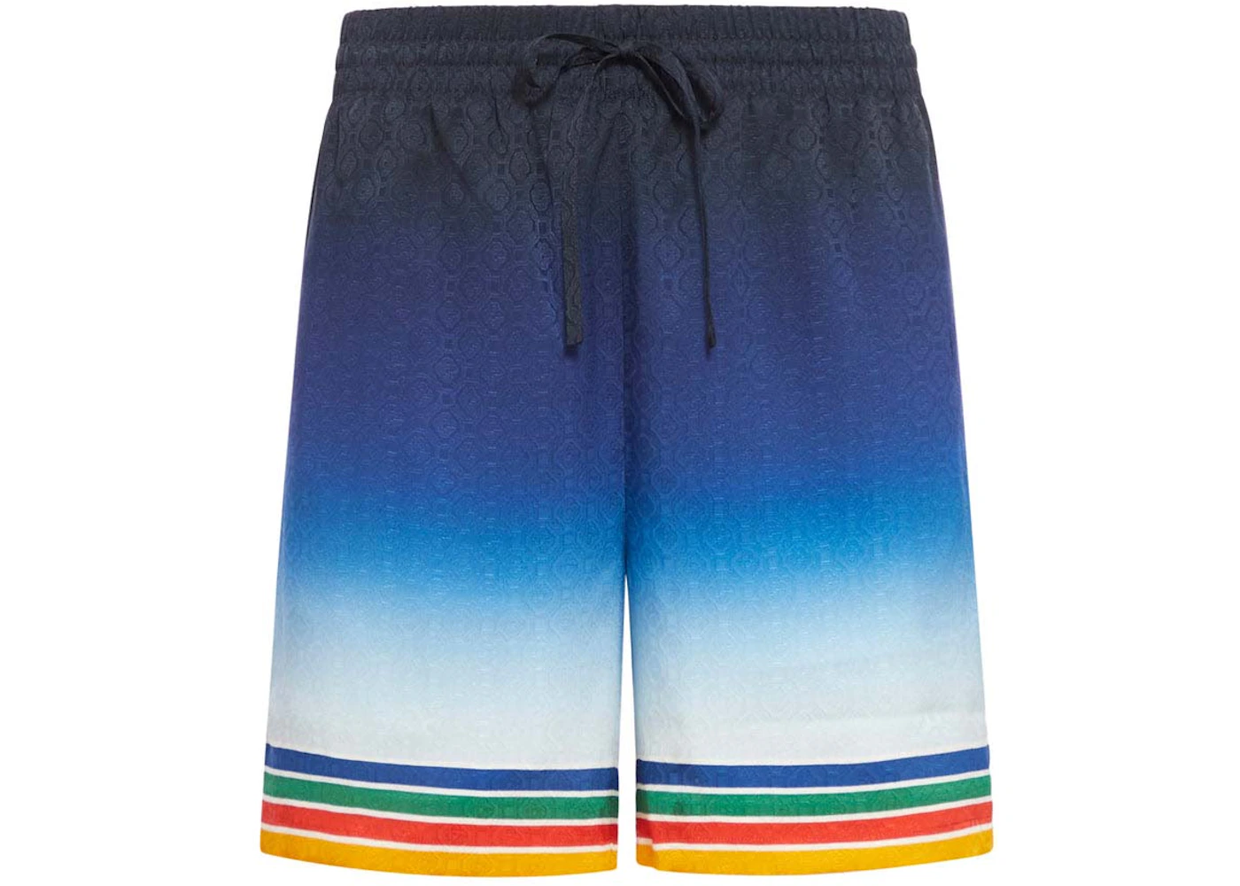 Casablanca Rainbow Monogram Silk Shorts Blue/Multi Men's - FW23 - US