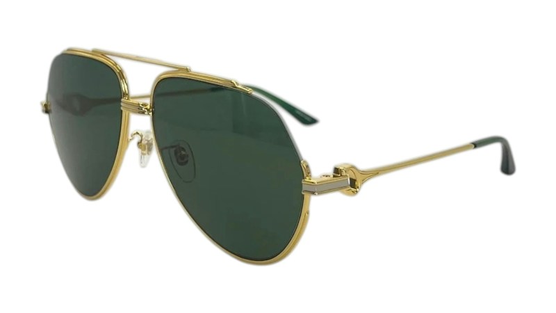 Casablanca Rounded Main Frame Sunglasses Green