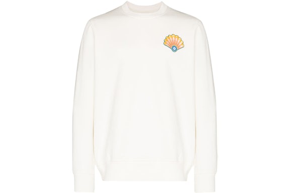 Casablanca Shell Crewneck Sweatshirt Beige