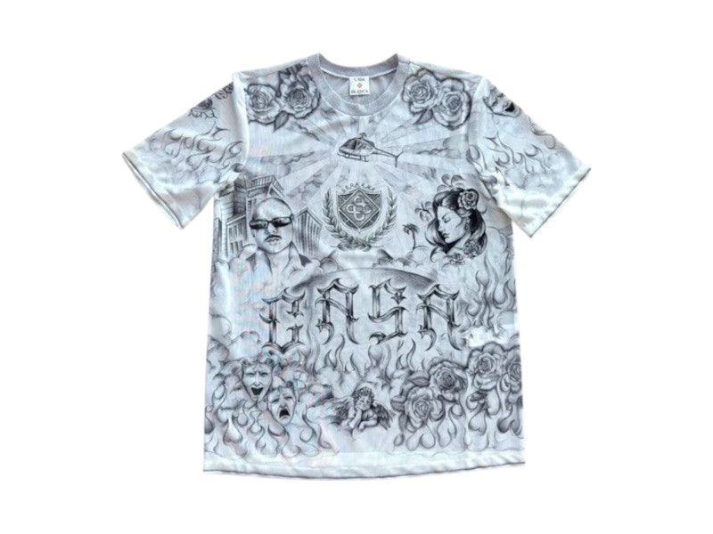 関税込み★Casablanca★タトゥー メッシュ トップ 半袖 Tシャツ Tattoo Mesh Top | Casablanca Paris