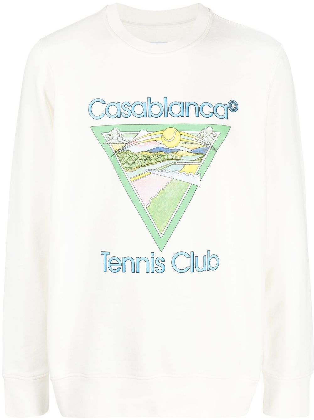 Casablanca Tennis Club Crewneck Sweatshirt White