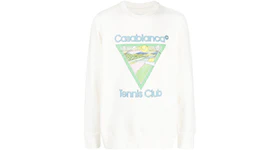 Casablanca Tennis Club Crewneck Sweatshirt White