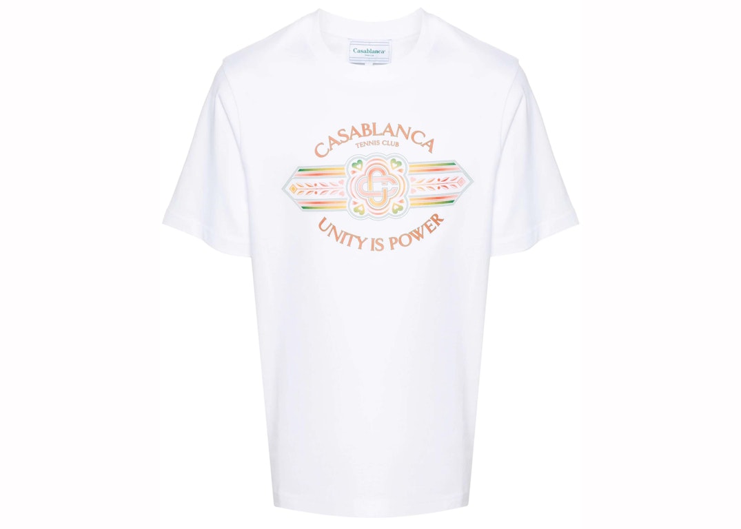Pre-owned Casablanca Unity Is Power T-shirt White/multicolor