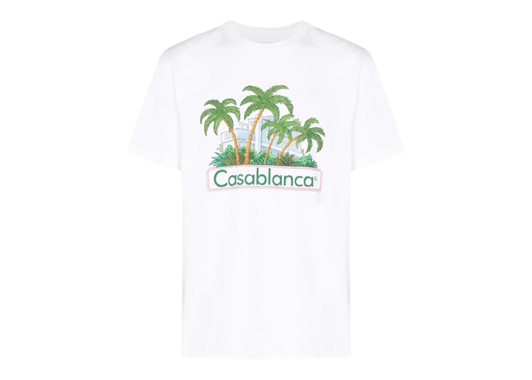 Pre-owned Casablanca X Browns 50 Island Graphic Print T-shirt White/green/multi
