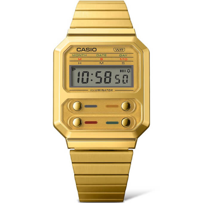 Casio A100 A100WEG-9A 33mm in Stainless Steel - US