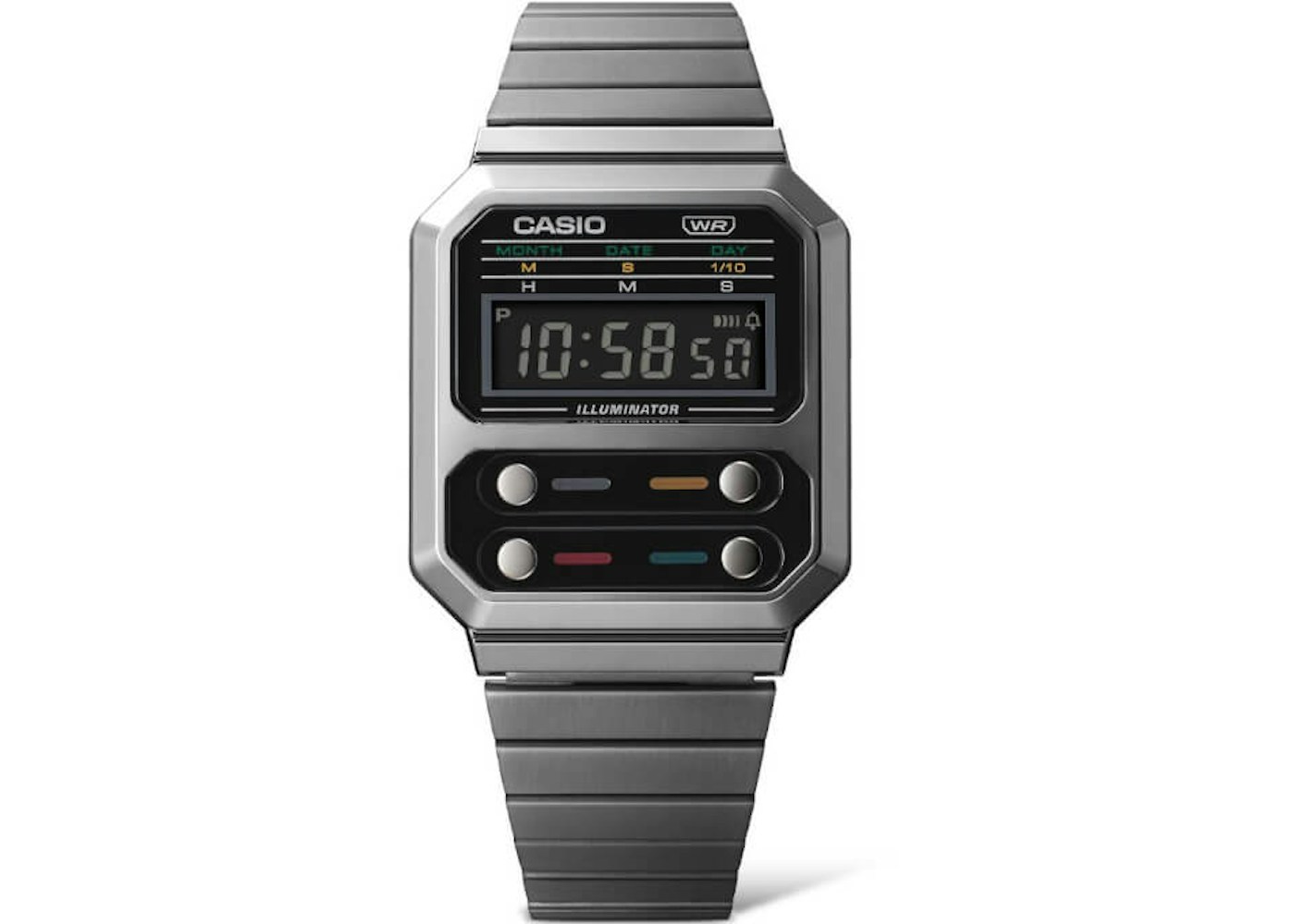 Casio A100 A100WEGG-1A - 33mm in Stainless Steel