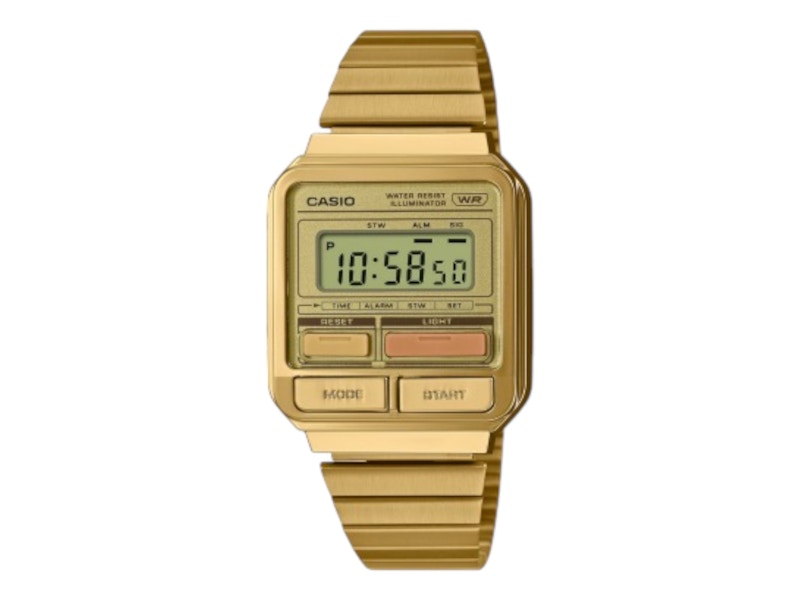 Pre-owned Casio Men's Analog A120weg9a Watch In Stainless Steel In Silver