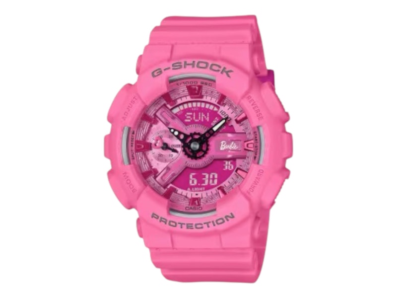 Pre-owned Casio Women's Analogdigital Barbie Gshock Gmas110be4 Watch In Resin