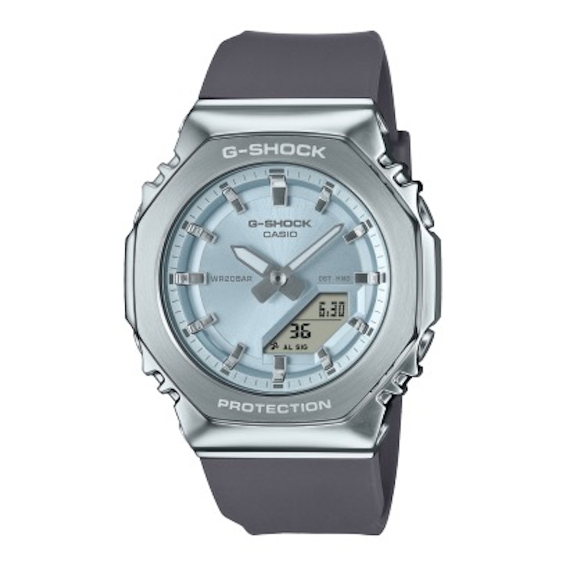Pre-owned Casio Women's Analogdigital Gshock Gms21102a Watch In Resin/steel