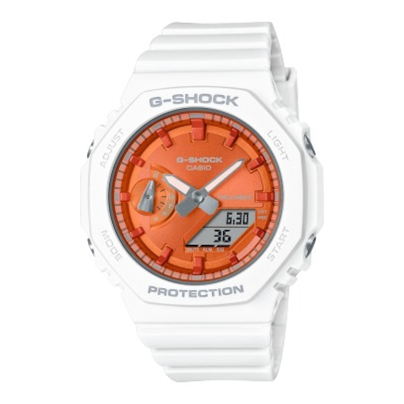 Pre-owned Casio Men's Analog Digital Gmas2100ws7a Watch In Resin In Brown