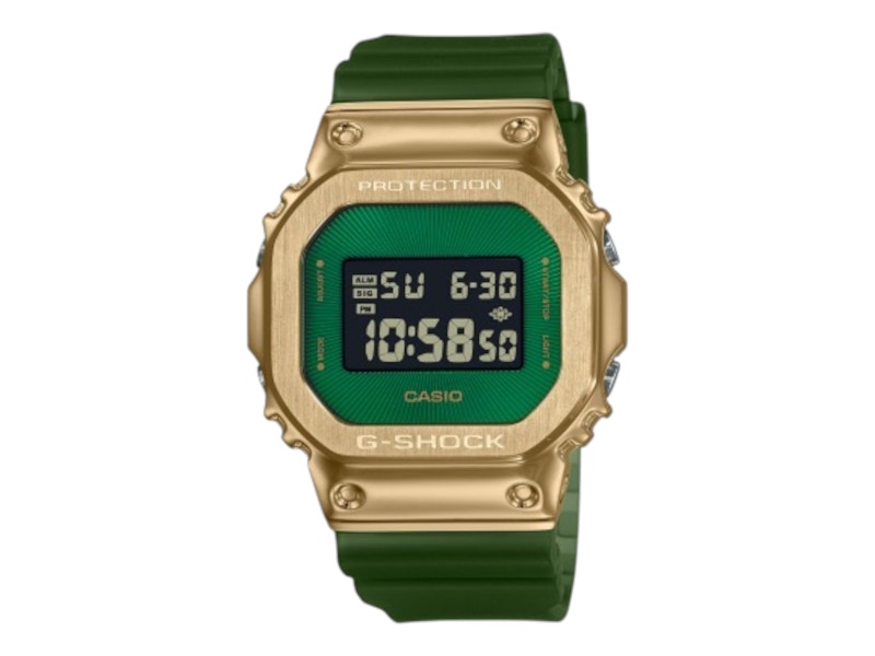 Pre-owned Casio Men's Analog Gm5600cl3e Watch In Stainless Steel In Silver