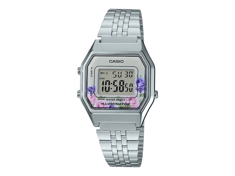 Pre-owned Casio Women's  Analog La680wa4c Watch In Stainless Steel In Silver